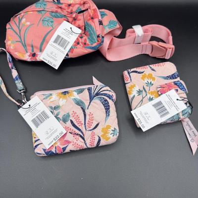 Lot of 5 Vera Bradley Items: Zip Card Pouch & Mini Belt Bag.