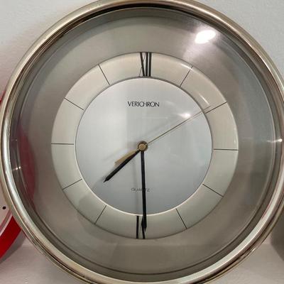 Mickey clock and gold rim clock