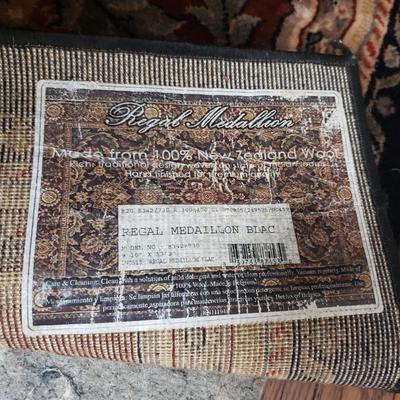 Regal Medallion Black Area Rug 10' x 13' (LR-KD)