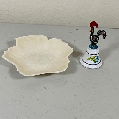 Lot 94 Belleek Tray & Swedish bell