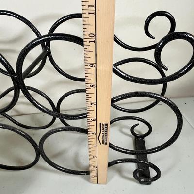 Lot 96 Wine rack & brass compote