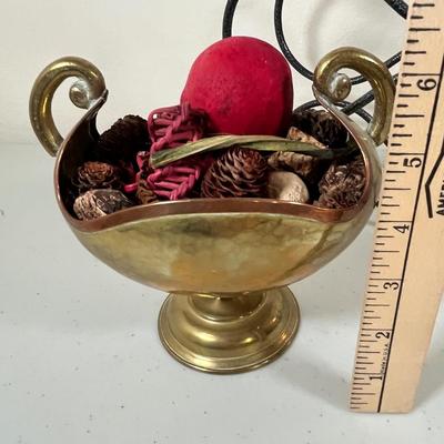 Lot 96 Wine rack & brass compote