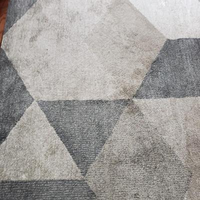 Greys and Tans Geometrical Area Rug 10' x 7' (D-KD)
