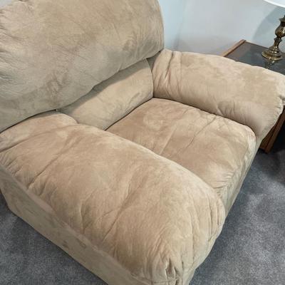Puffy cream chair
