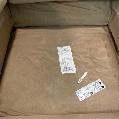 Puffy cream chair