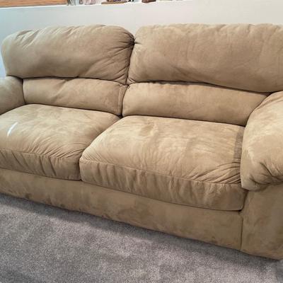 Cream puffy sofa