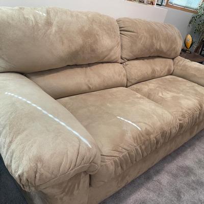 Cream puffy sofa