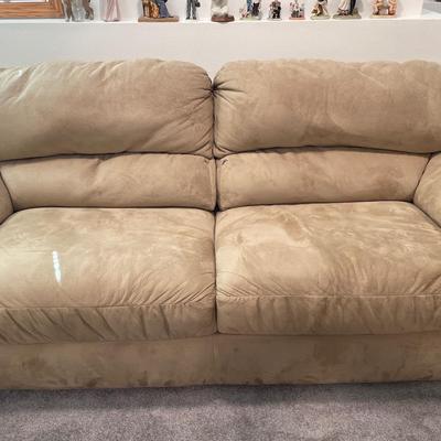 Cream puffy sofa