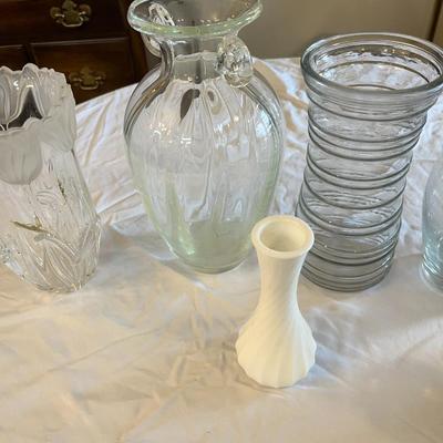 Sale Photo Thumbnail #349: Lot of Assorted Glass Flower Vases
