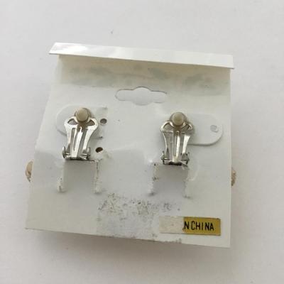 Vintage Santa clip on earrings