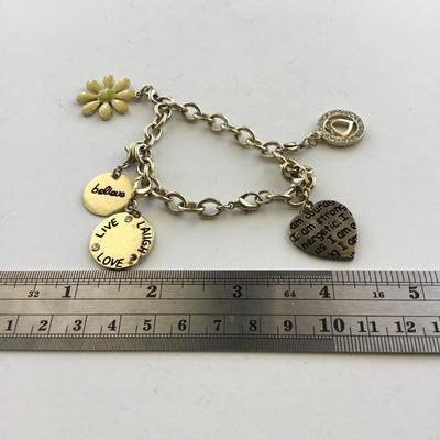 Beautiful gold tone charm bracelet