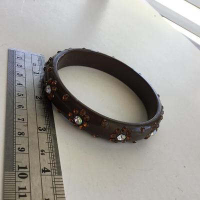Brown fashion rhinestone bangle