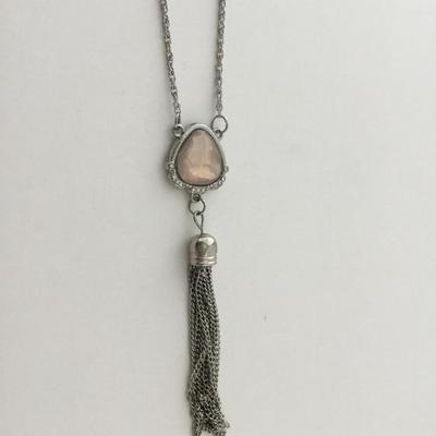 Silver tone unmarked beautiful fashion necklace