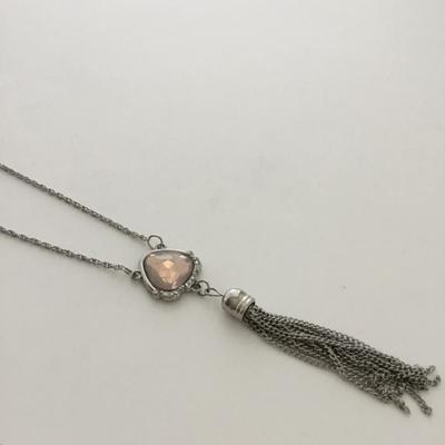 Silver tone unmarked beautiful fashion necklace
