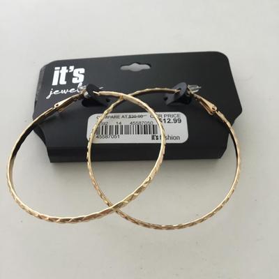 Gold tone hoop earrings