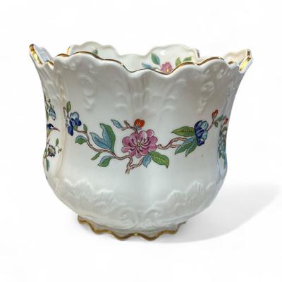 Sale Photo Thumbnail #357: Aynsley Pembroke Fine Bone China Plater or cachepot with Gold Rim