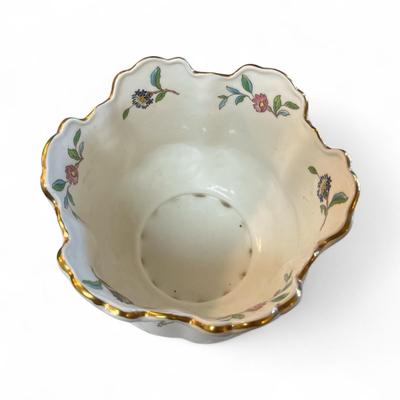 Sale Photo Thumbnail #356: Aynsley Pembroke Fine Bone China Plater or cachepot with Gold Rim