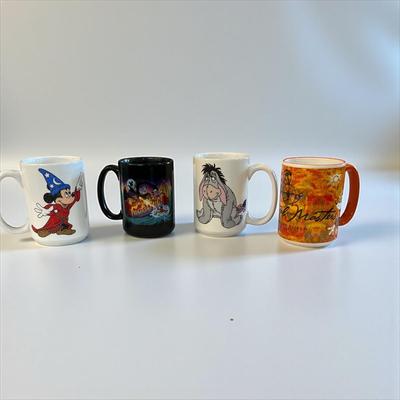 Sale Photo Thumbnail #370: Set of 4 Walt Disney Assorted Coffee Mugs