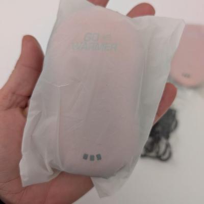 Go Warmer Rechargeable Hand Warmer and Power Bank Set of 2 Pink USB Heated Units New
