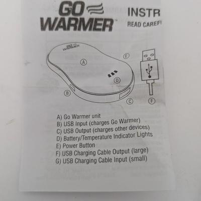 Go Warmer Rechargeable Hand Warmer and Power Bank Set of 2 Pink USB Heated Units New