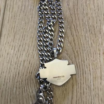 Stainless steel Harley Davidson, motorcycles, chain pendant necklace