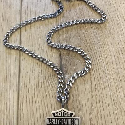 Stainless steel Harley Davidson, motorcycles, chain pendant necklace