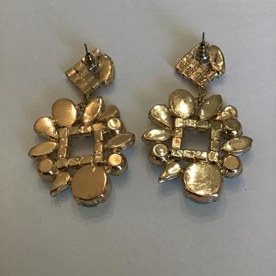 Vintage Aurora Borealis rhinestone dangle earrings