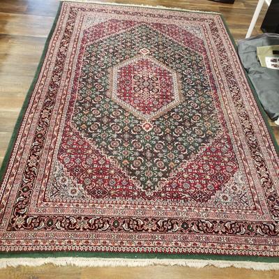 Green and Red Area Rug 9' x 6' (BLR-KD)