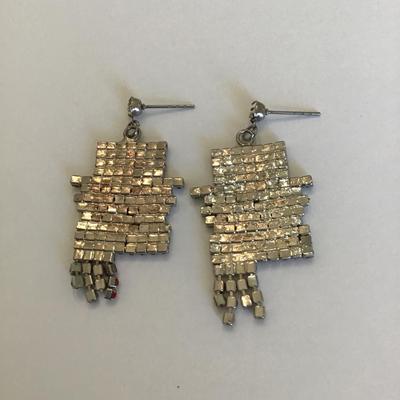 Cute rhinestone snowman dangle earrings
