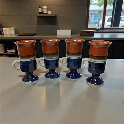 Sale Photo Thumbnail #379: Vintage Otagiri Irish Coffee Mugs  Set of Four.    Stoneware mugs