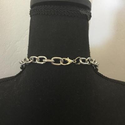 Metallic chrome chain, link, necklace lite chain