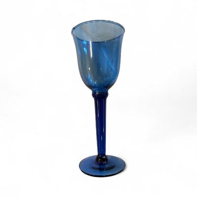 Sale Photo Thumbnail #386: Set of 6 Cobalt Blue Stemmed Wine Glasses
Approximately 8.5" Tall