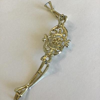Gold tone vintage lock bracelet