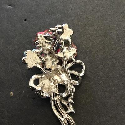 Beautiful vintage floral bouquet, brooch