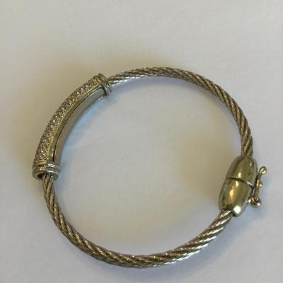 Vintage Rhinestone lock bracelet