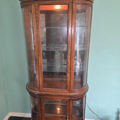 Lighted curio cabinet