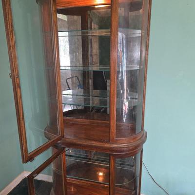 Lighted curio cabinet