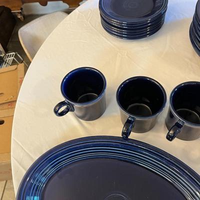Sale Photo Thumbnail #399: Cobalt Blue Fiesta Dinnerware Total  of 34 Pieces