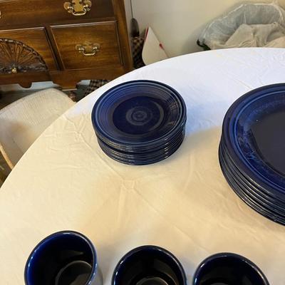 Sale Photo Thumbnail #400: Cobalt Blue Fiesta Dinnerware Total  of 34 Pieces