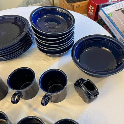 Sale Photo Thumbnail #402: Cobalt Blue Fiesta Dinnerware Total  of 34 Pieces