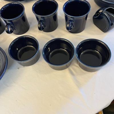 Sale Photo Thumbnail #404: Cobalt Blue Fiesta Dinnerware Total  of 34 Pieces