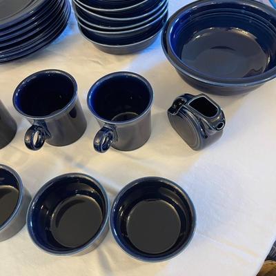 Sale Photo Thumbnail #403: Cobalt Blue Fiesta Dinnerware Total  of 34 Pieces