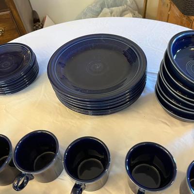 Sale Photo Thumbnail #401: Cobalt Blue Fiesta Dinnerware Total  of 34 Pieces