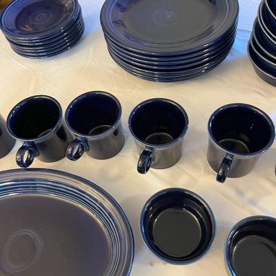 Sale Photo Thumbnail #398: Cobalt Blue Fiesta Dinnerware Total  of 34 Pieces