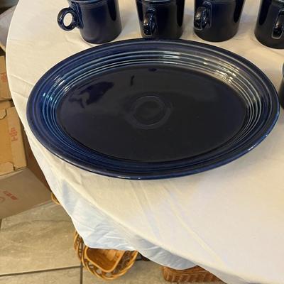 Sale Photo Thumbnail #405: Cobalt Blue Fiesta Dinnerware Total  of 34 Pieces
