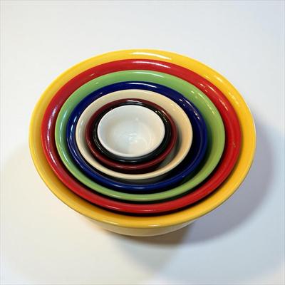 Sale Photo Thumbnail #416: Gibson Rainbow 8 PC Porcelain Nesting Mixing Bowl Set  3"-9" Bowls