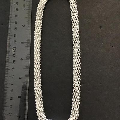 Sale Photo Thumbnail #63: Very nice Silvertone. Magnetic clasp choker necklace. Please see attached photos.