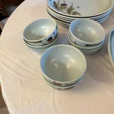 Sale Photo Thumbnail #433: Buchan Portobello Thistle Stoneware Set 30 Pieces