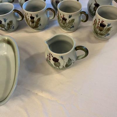 Sale Photo Thumbnail #438: Buchan Portobello Thistle Stoneware Set 30 Pieces