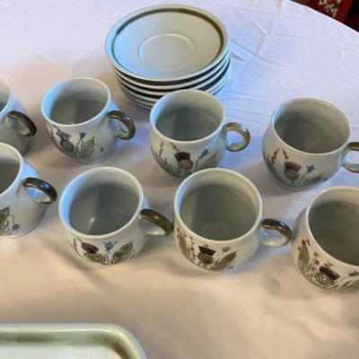 Sale Photo Thumbnail #436: Buchan Portobello Thistle Stoneware Set 30 Pieces